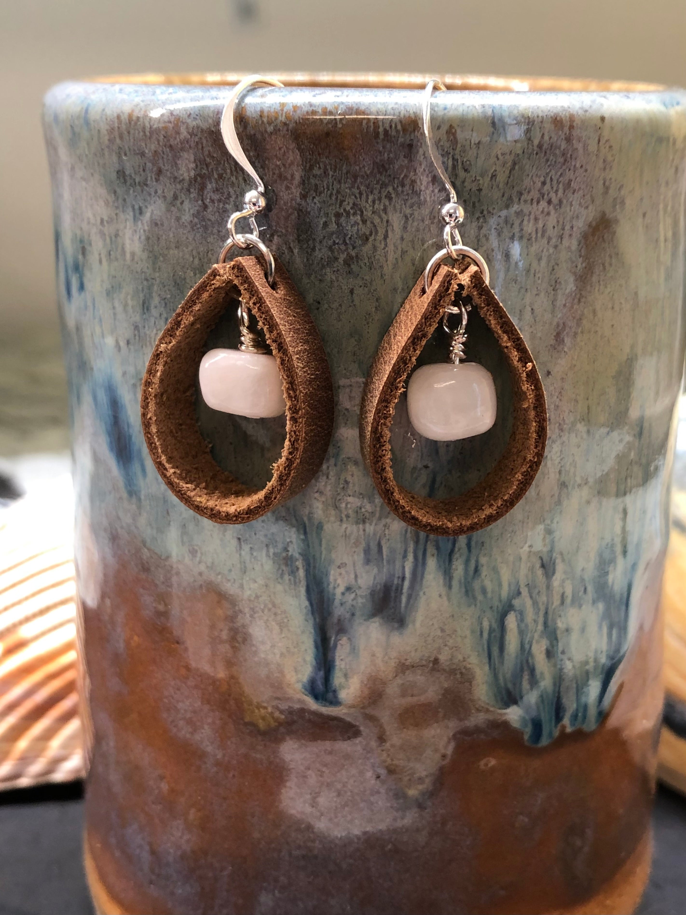 Gorgeous newest Copper and Quartz earrings